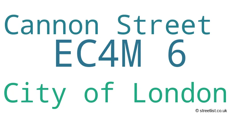 A word cloud for the EC4M 6 postcode